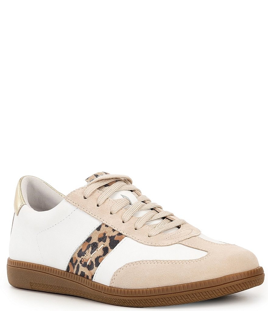 Josef Seibel Joleen 03 Leather and Leopard Suede Sneakers | Dillard's