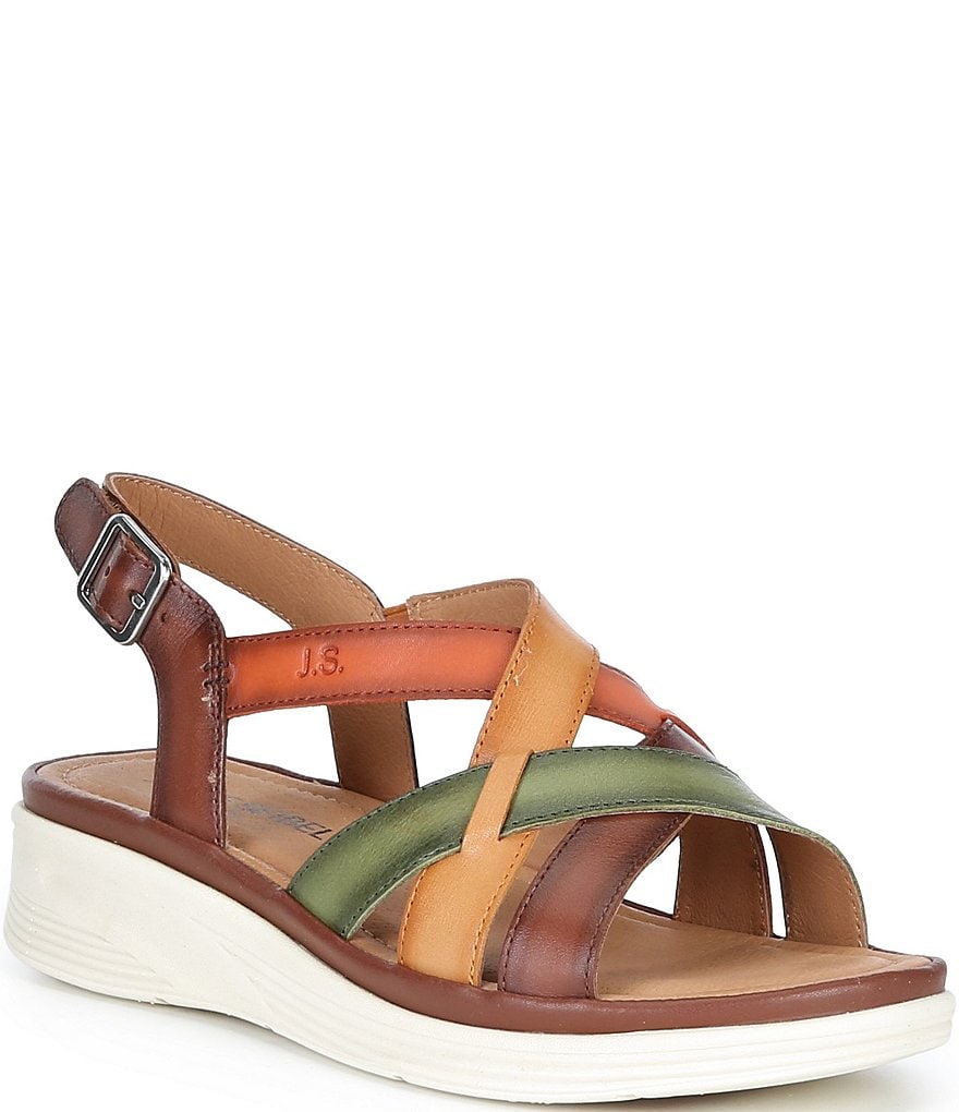 Josef Seibel Sevran 07 Leather Strappy Slingback Sandals | Dillard's