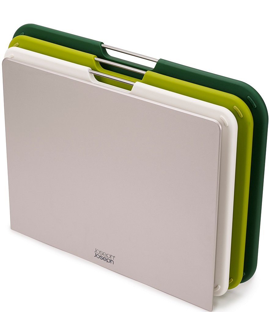 Joseph Joseph Nest™ Boards Large 3-Piece Chopping Board Set with Storage Stand- Green
