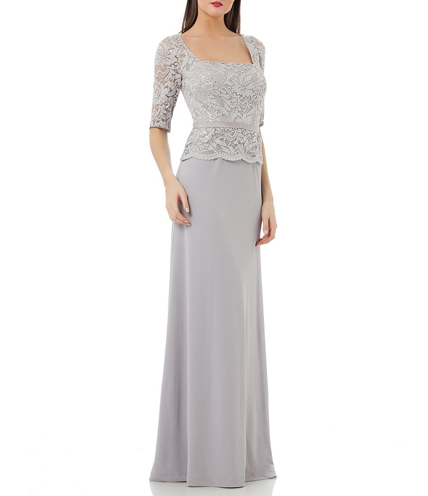 JS Collections Lace Bodice Mock Two Piece Gown | Dillards