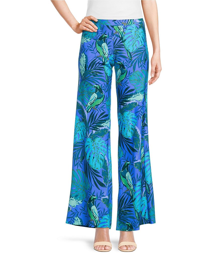 Jude Connally Trixie Jude Cloth Knit Paradise Parrot Print Wide Leg ...