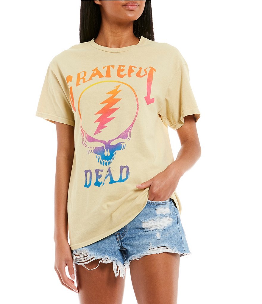 Junkfood Grateful Dead Band T-Shirt - White X-Small, Women's