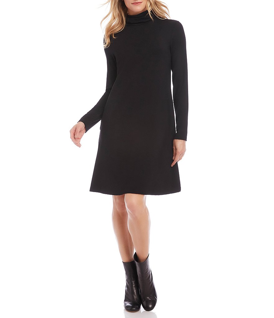 Black turtleneck sale swing dress