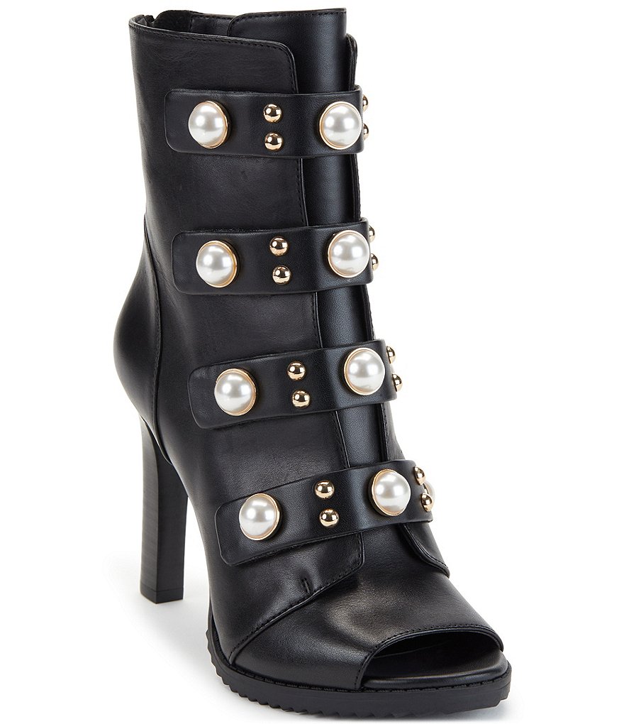 Karl Lagerfeld Evie pearl pumps | Black pumps heels, Shoes women heels,  Black suede pumps