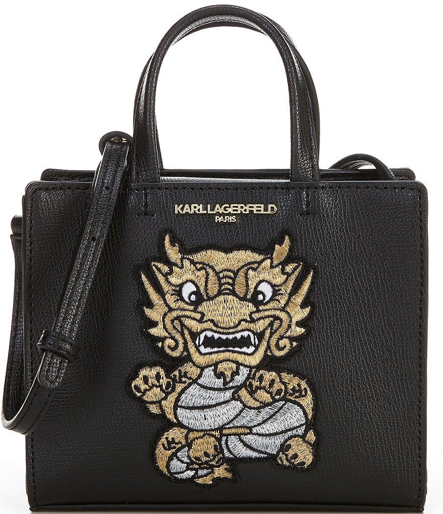 Karl Lagerfeld Mini Maybelle Karl Detail Crossbody Bag in Natural