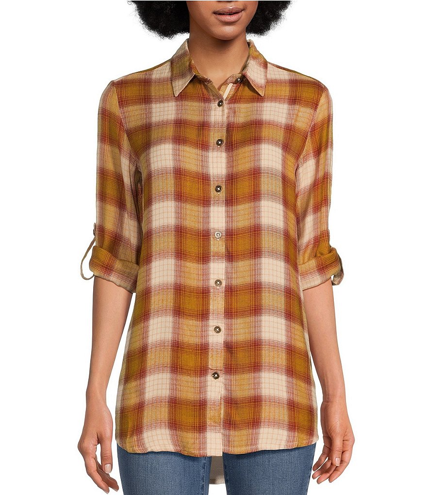 Plaid Noel Embroidered Shirt Plaid Noel Embroidered Shirt