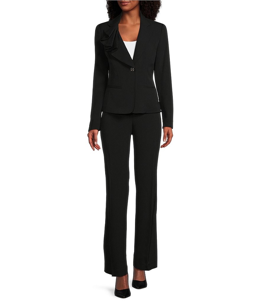 Women's Collection Harve Benard Size 12 Pant Suit Blazer Slacks Black (SD)  - Helia Beer Co