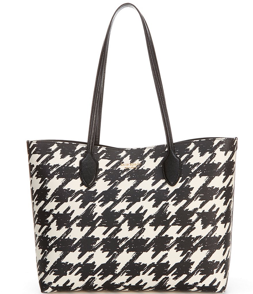 kate spade new york Bleeker Painterly Houndstooth Printed Tote Bag ...