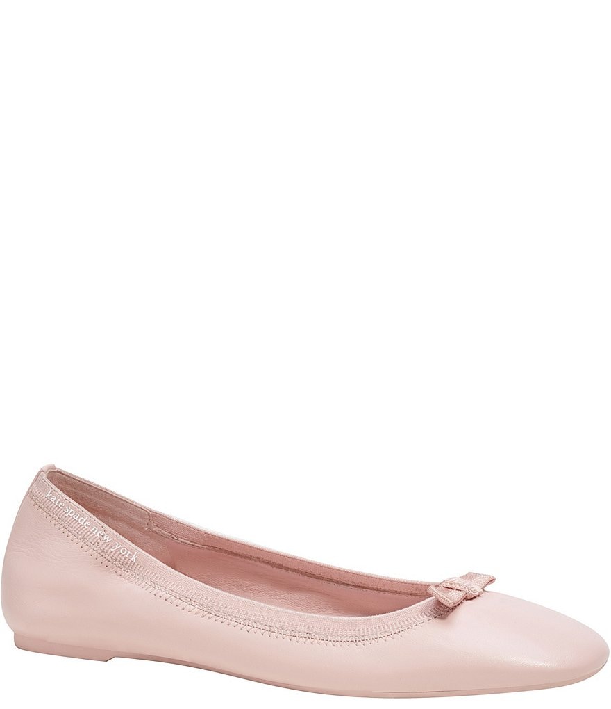 kate spade new york Claudette Leather Ballet Bow Flats | Dillard's