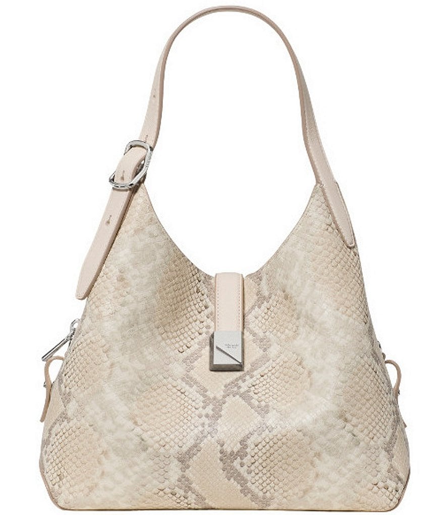kate spade new york Deco Snake Embossed Leather Crossbody Tote