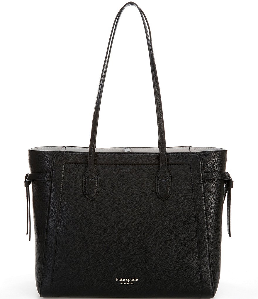 Kate Spade black leather tote bag - Like new... - Depop