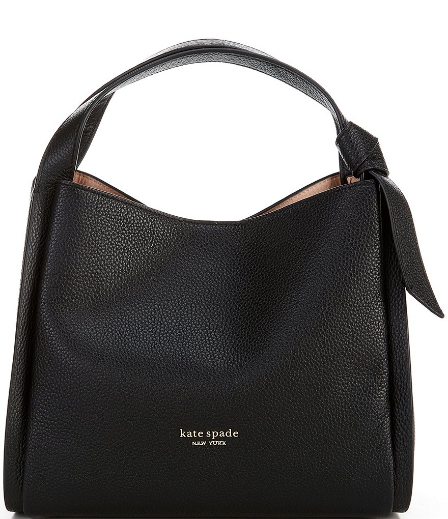 Kate Spade New York Knott Pebbled Leather Small Crossbody Bag - Black