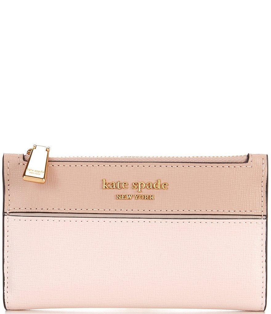 kate spade new york Morgan Color-Blocked Saffiano Leather Small Slim Bifold  Wallet