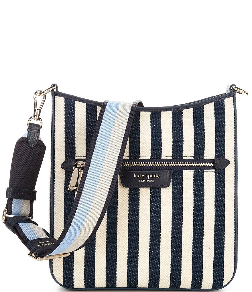 Kate Spade New York Black Canvas shops Cross body messenger