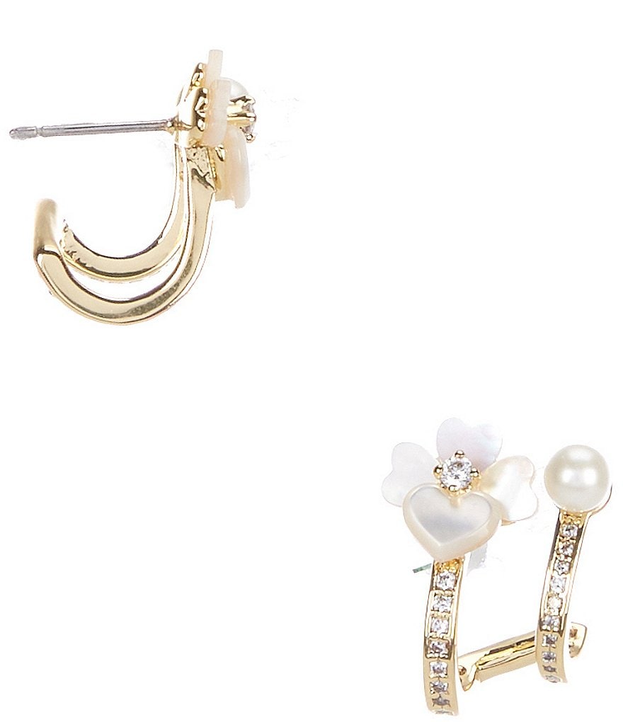 Kate spade pearl deals hoop earrings