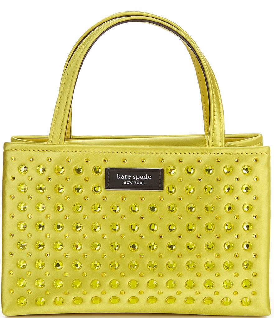 Lime yellow Kate Spade large tote bag purse hand bag