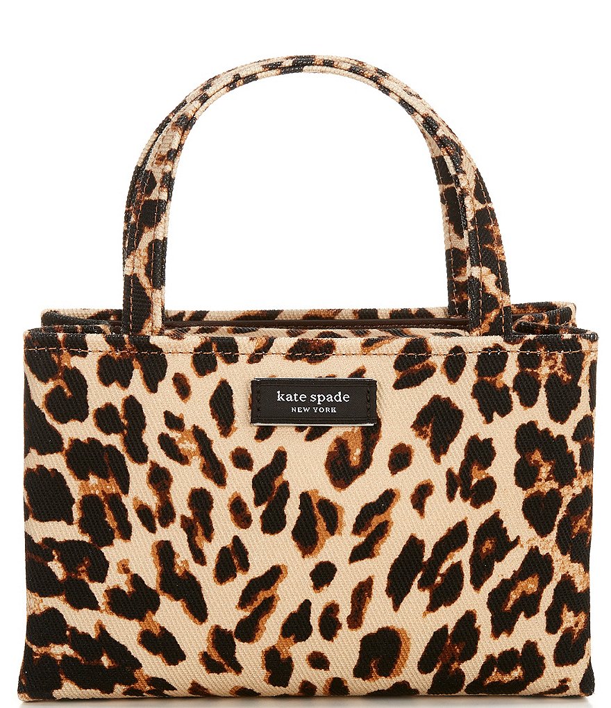 kate spade new york Sam Icon Downtown Leopard Fabric Mini Tote