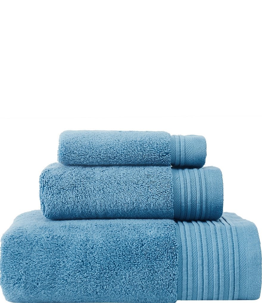 Kate Spade New York Blue 8 Piece 100% Cotton Towel Set 2 Bath 2 Hand & 4  Wash