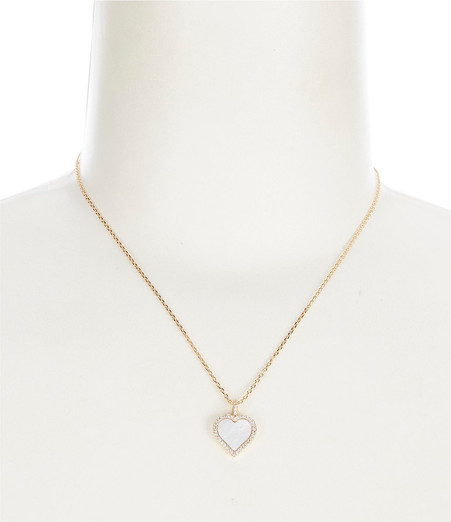 kate spade new york My Love Pearl Heart Short Pendant Necklace