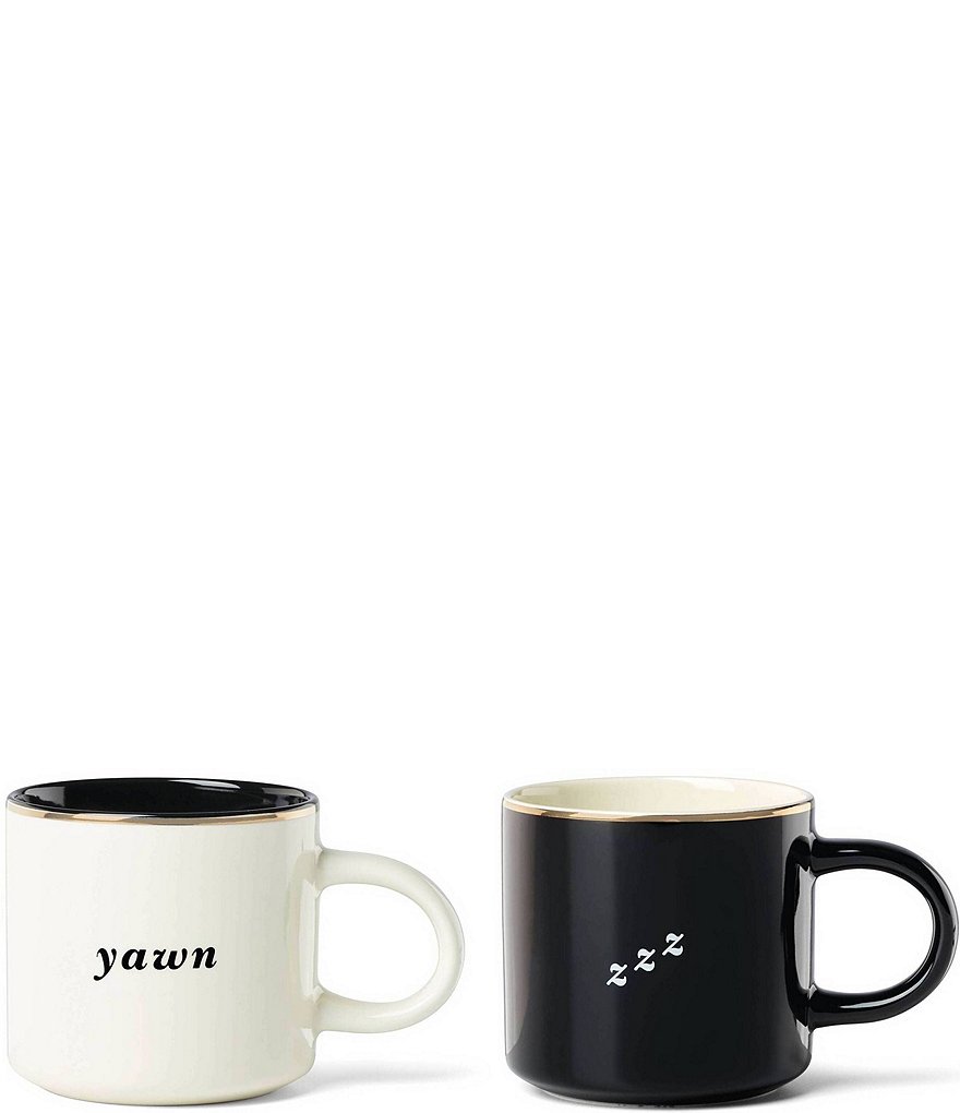 kate spade new york Yawn & ZZZ Mugs, Set of 2