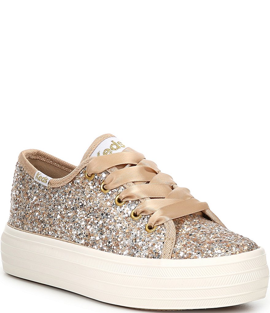 Keds Girls Triple Up Glitter Celebrations Platform Sneakers Toddler Dillard s