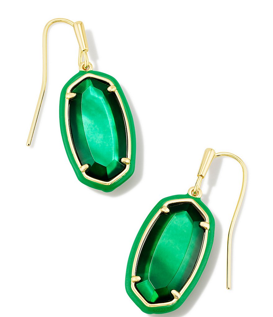 Kendra scott emerald on sale earrings