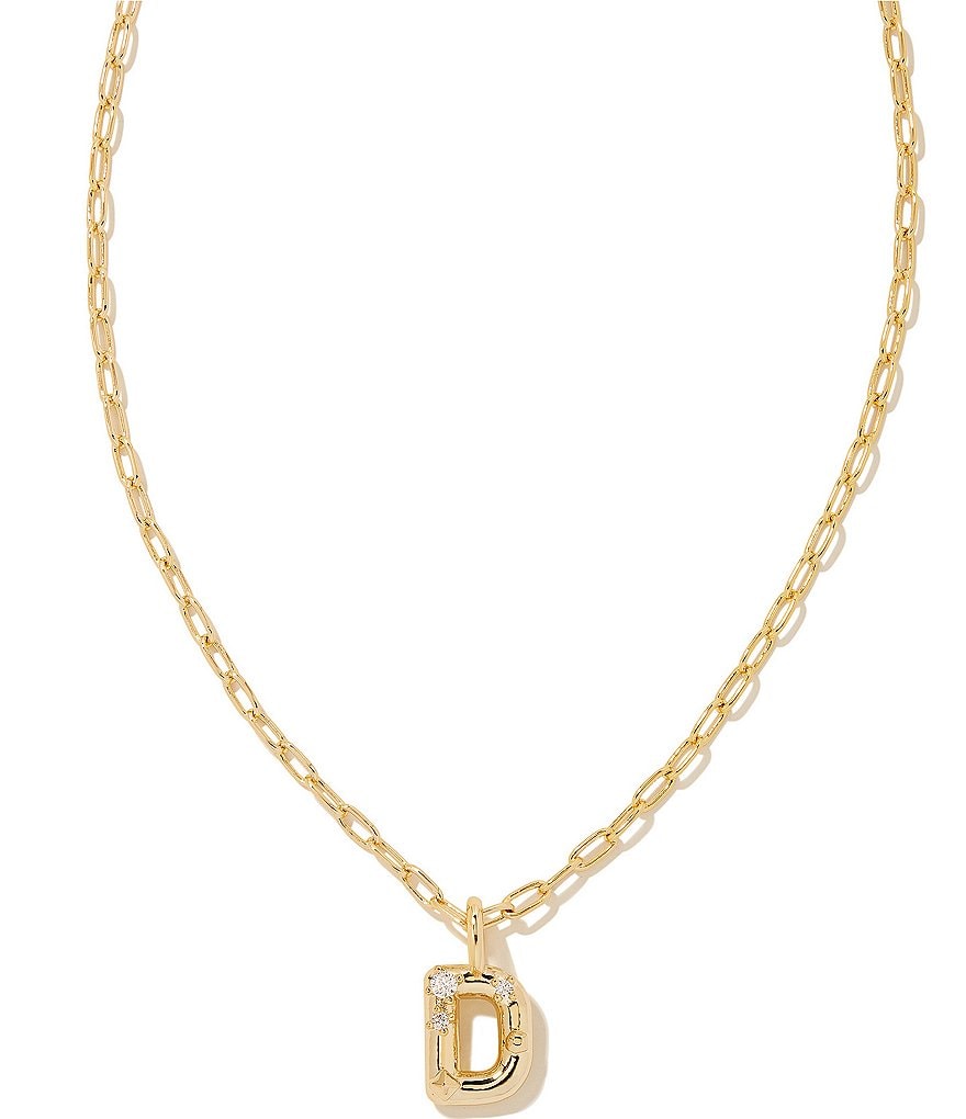 Kendra Scott Letter Initial Pendant Necklace In Silver | Dillard's