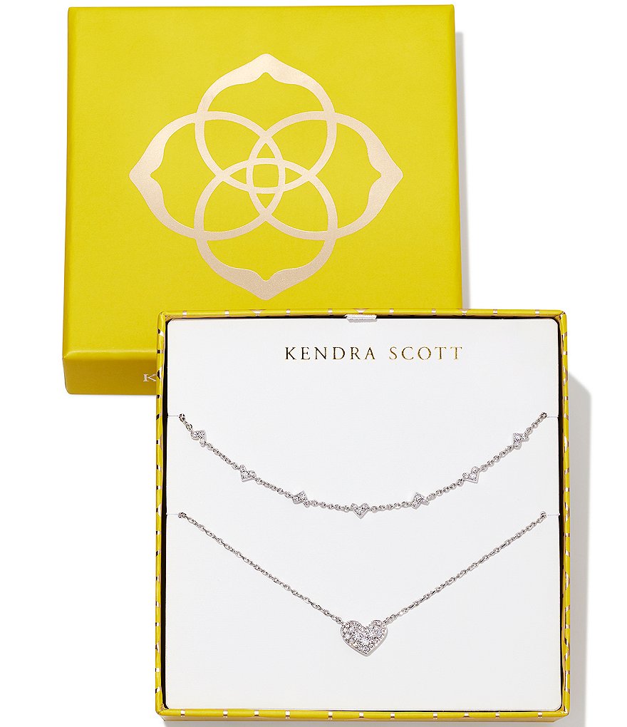 Kendra Scott | Jewelry | Kendra Scott Haven Heart Gold Strand Necklace  White Crystal Wdust Bag | Poshmark