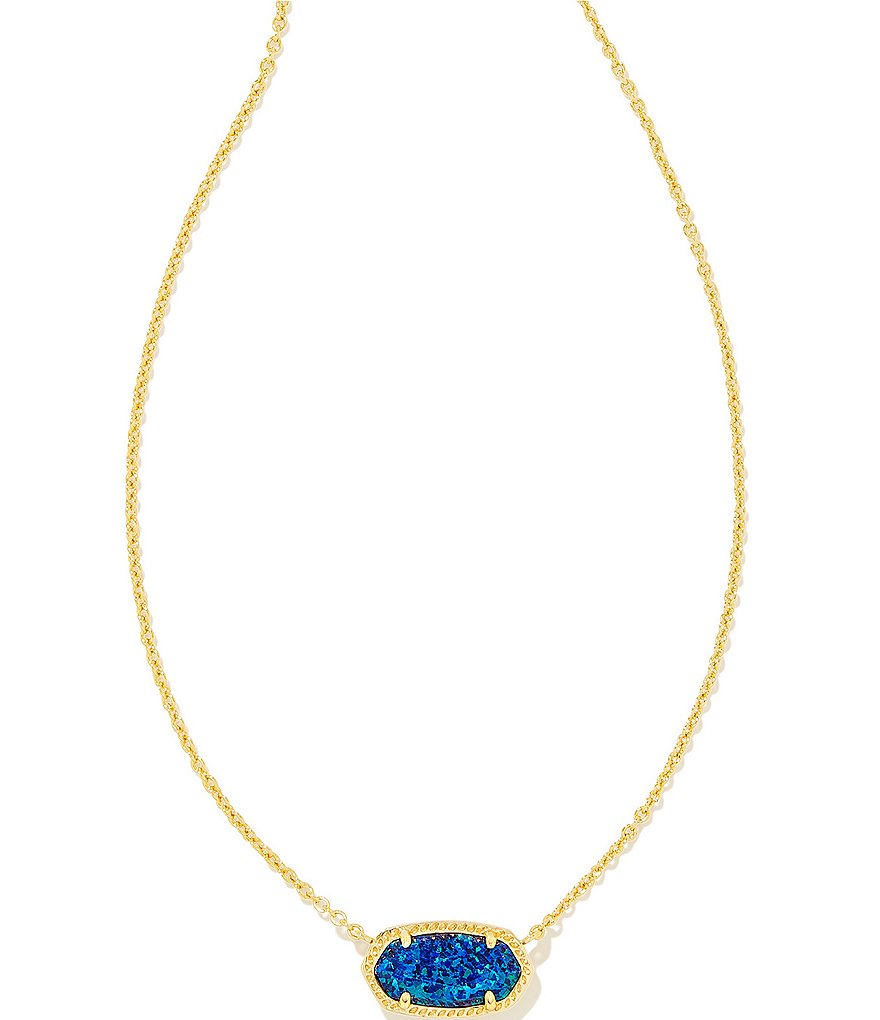 Kendra Scott Elisa Gold Necklace in Cobalt Blue