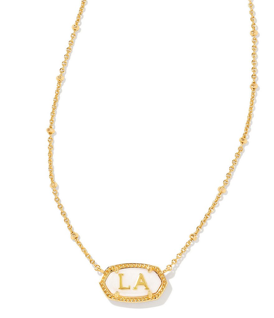 Elisa Gold Louisiana Necklace in Ivory Mother-of-Pearl