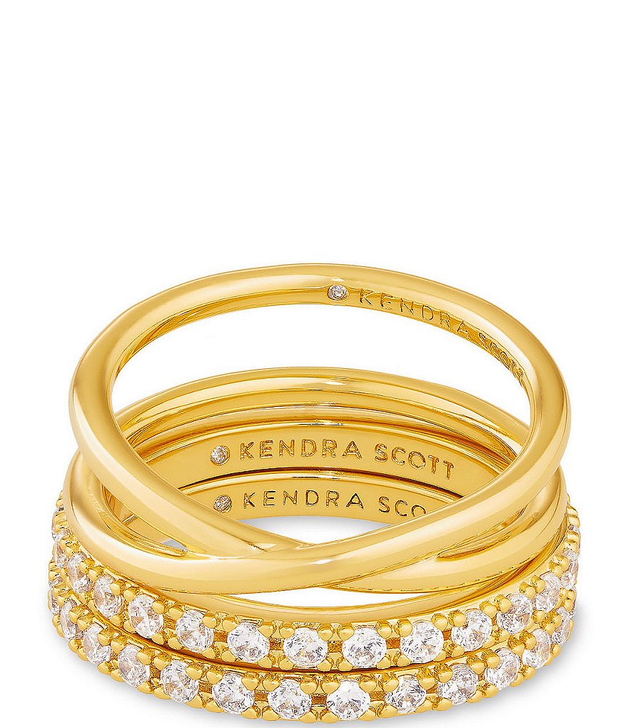 Kendra Scott Lila Gold Band Ring in White Pearl • Impressions Online  Boutique