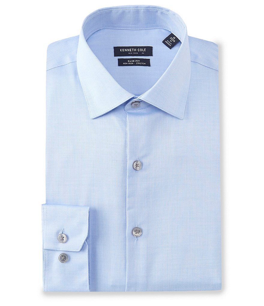 Kenneth Cole New York Men/'s Dress Shirt Slim Fit Solid
