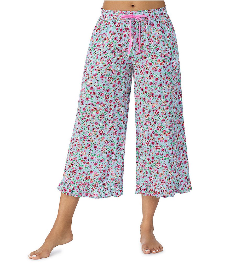 Kensie Woven Ditsy Floral Cropped Sleep Pant | Dillard's