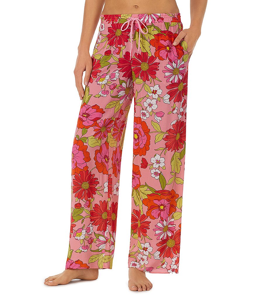 Kensie Woven Floral Print Coordinating Long Sleep Pants | Dillard's