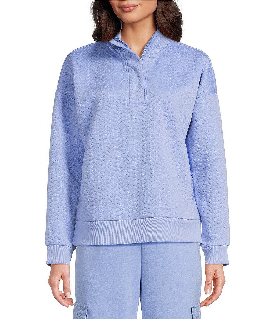 Kinesis Coordinating Half Zip Long Sleeve Quilted Pullover | Dillard's