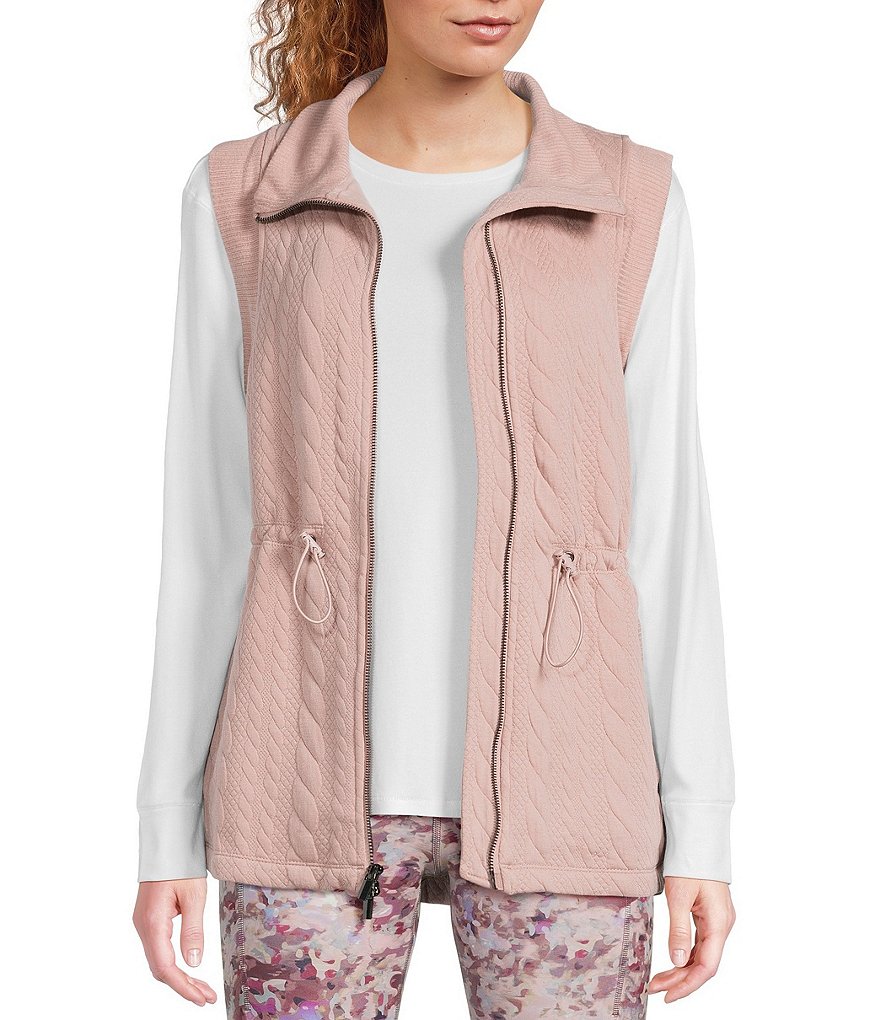 Kinesis Two Way Zip Front Sleeveless Vest | Dillard's