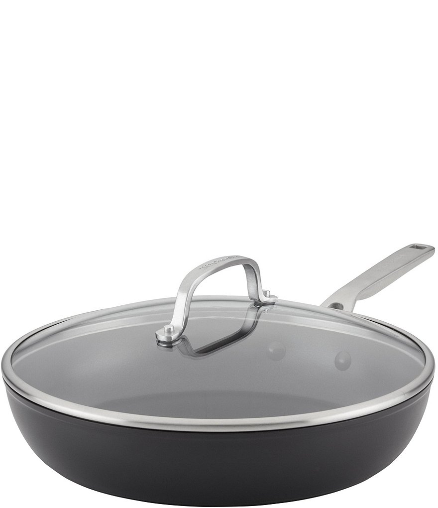 KitchenAid 12.25 Hard-Anodized Induction Fry Pan with Lid in the