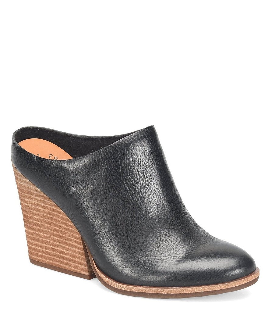 Kork-Ease Challis II Leather Block Heel Mules | Dillard's
