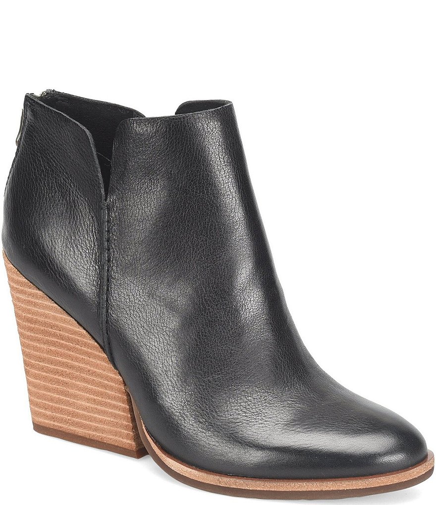 Kork-Ease Chandra II Leather Block Heel Ankle Booties