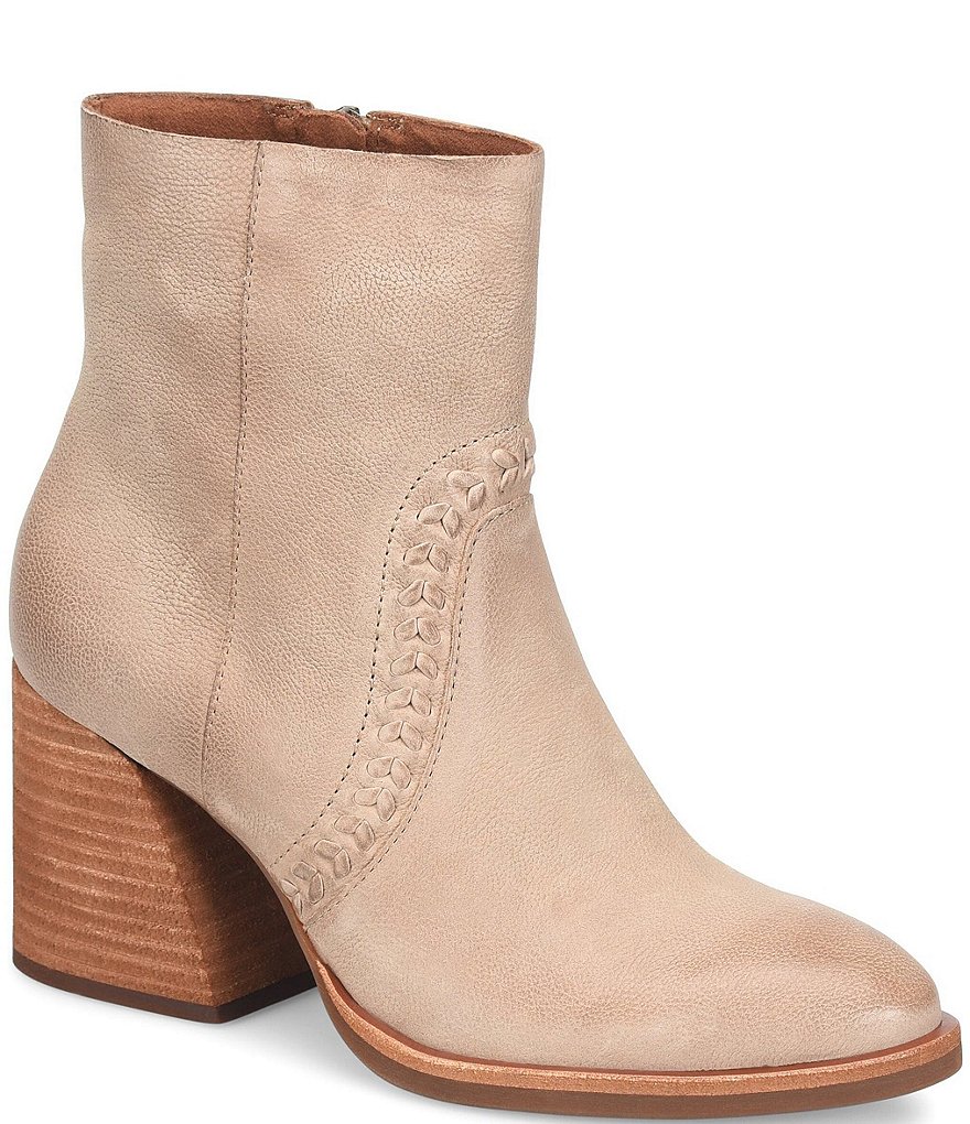 Kork-Ease Shilo Leather Artisan Whipstitch Detail Block Heel