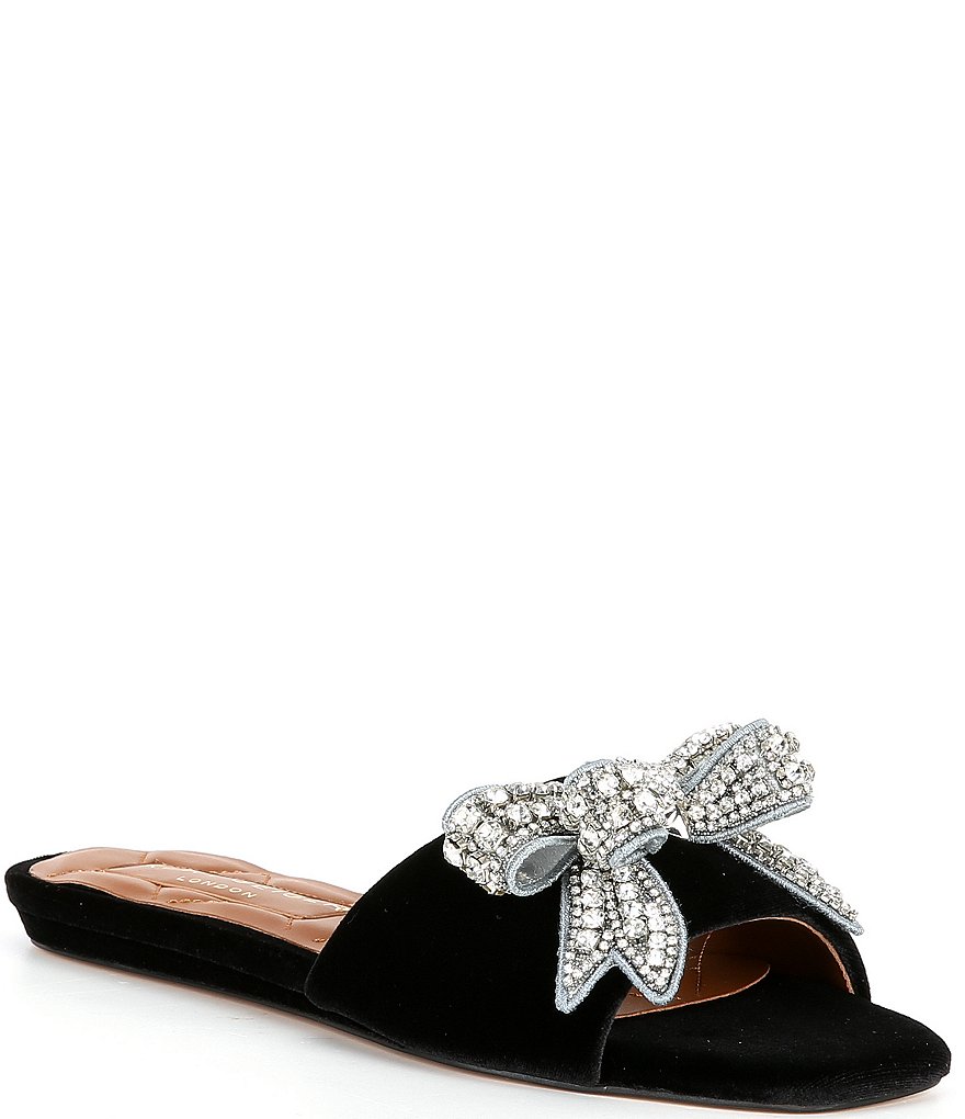 Kurt geiger black flat on sale sandals