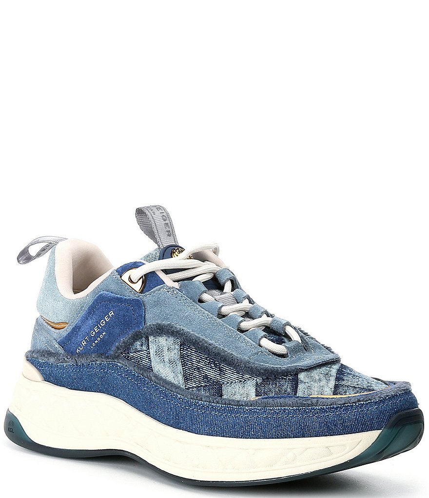 Kurt Geiger London Kensington Denim Patchwork Sneakers | Dillard's