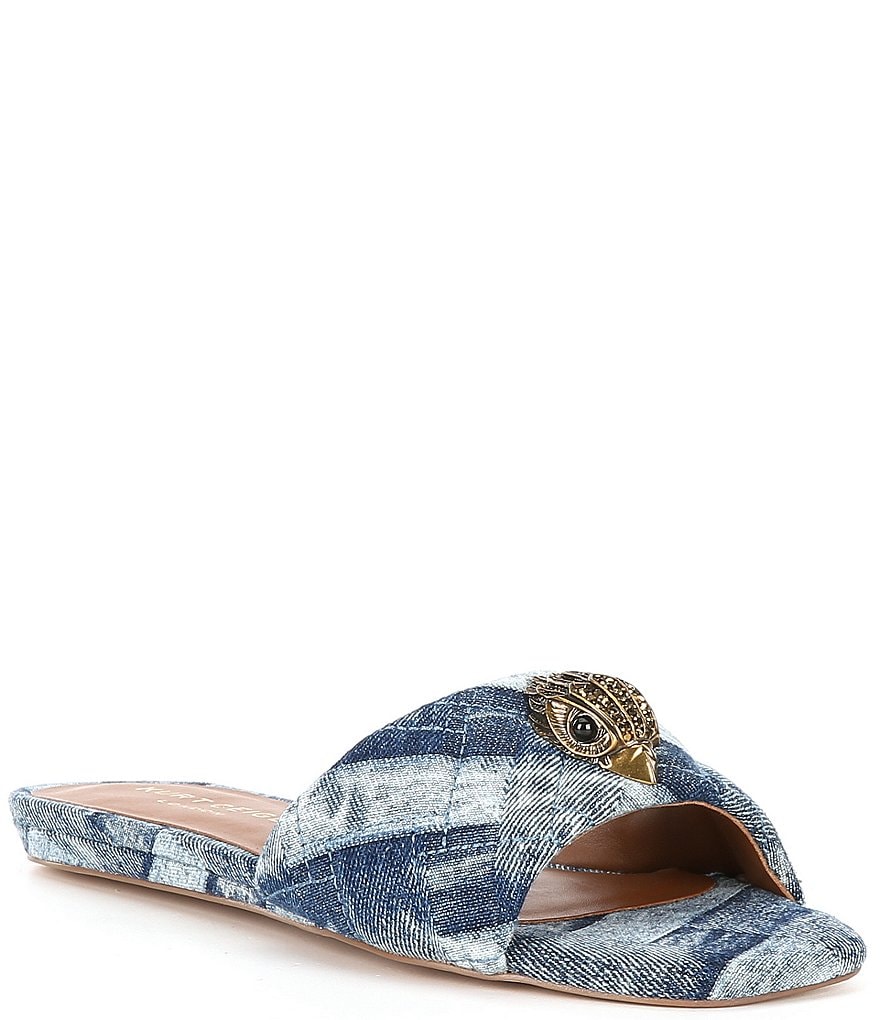 Kurt Geiger London Kensington Flat Denim Sandals | Dillard's