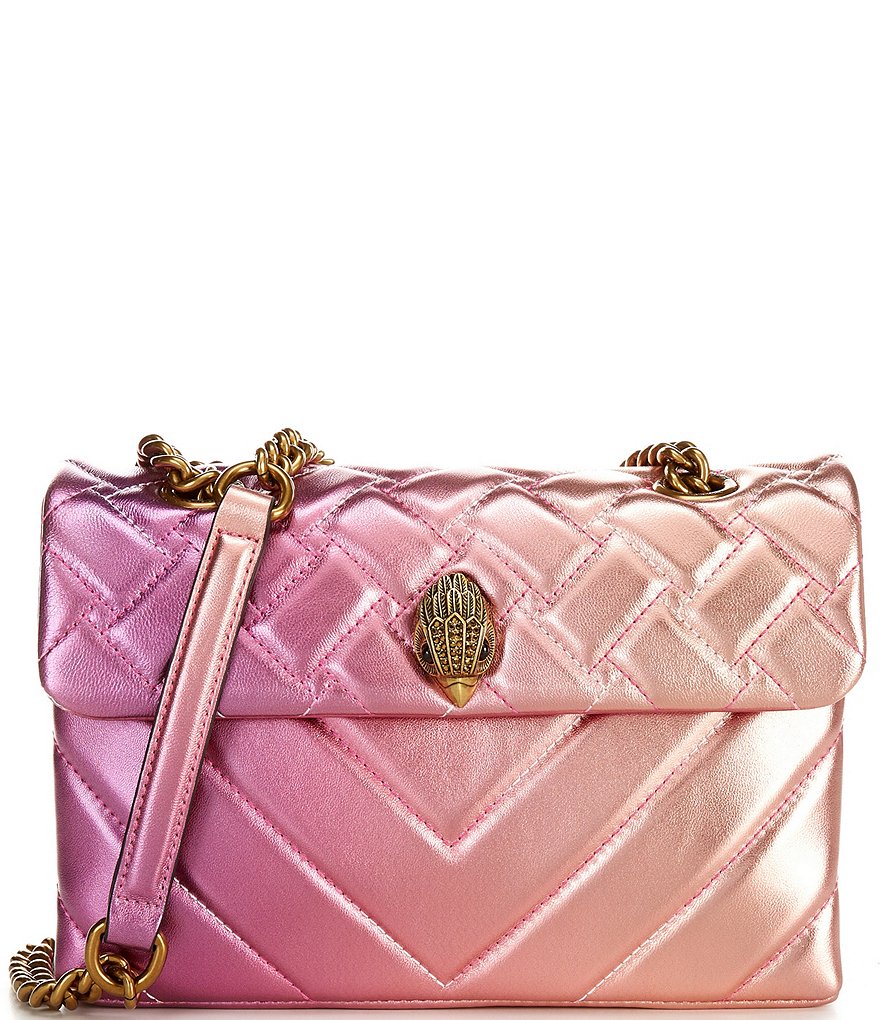 Kurt Geiger London Large Quilted Kensington Metallic Pink Ombre Shoulder Bag Dillards 1132