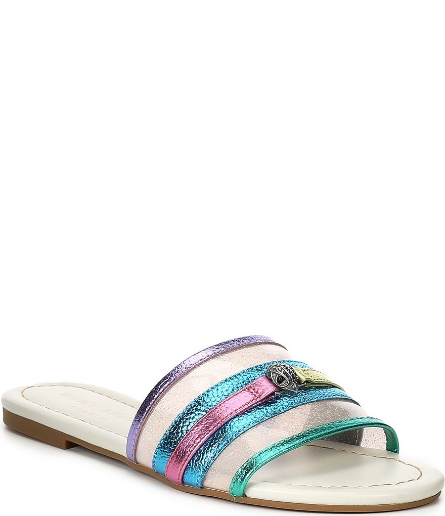 Kurt Geiger London Southbank Metallic Flat Sandals | Dillard's