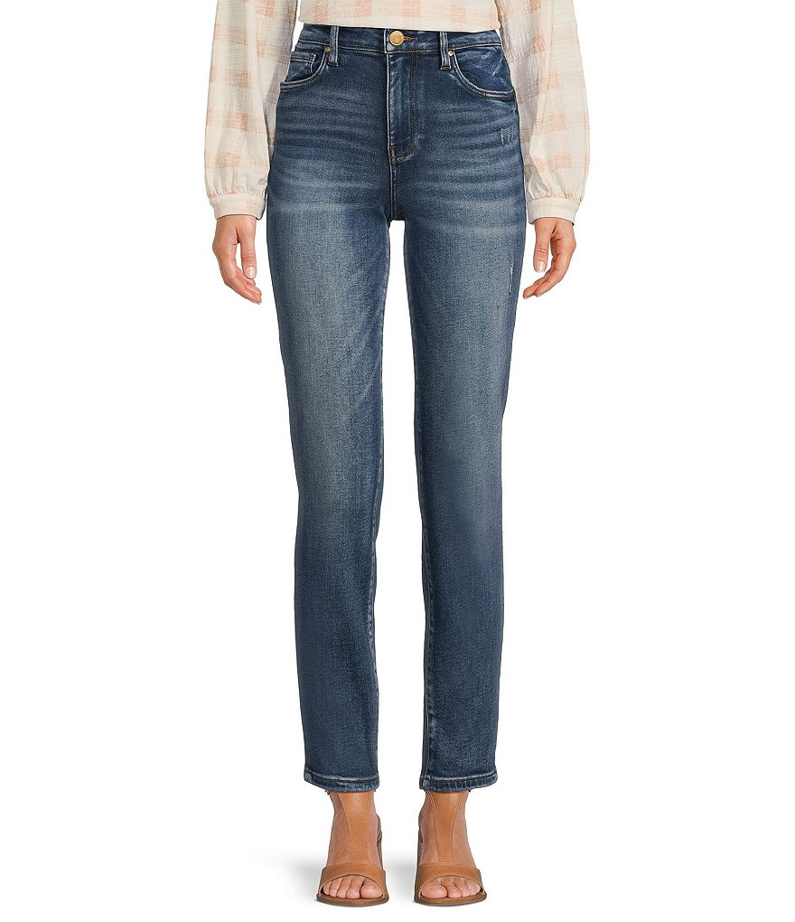 KUT from the Kloth Catherine Ankle Length High Rise Straight Leg Jeans ...