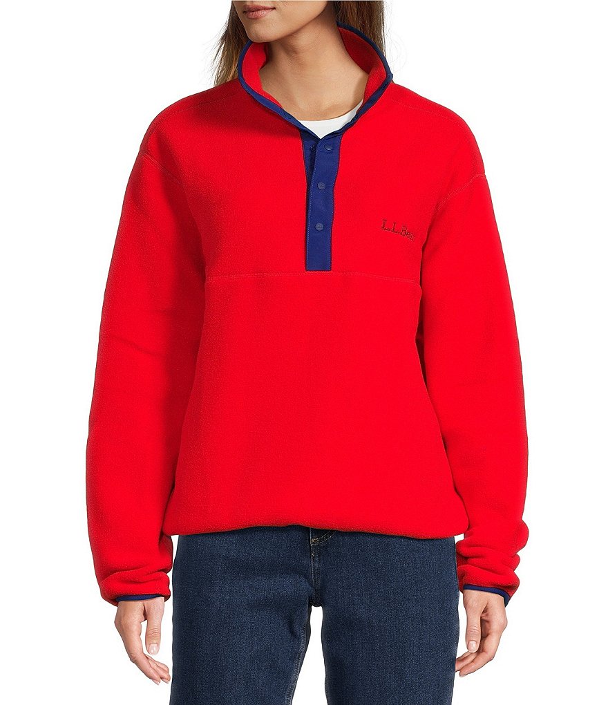 L.L.Bean Bean's Classic Fleece Stand Collar Long Sleeve