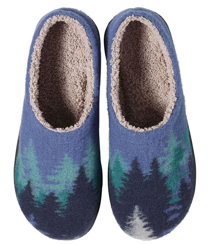 L.L.Bean Daybreak Scuff Motif 2 Ombre Tree Slippers