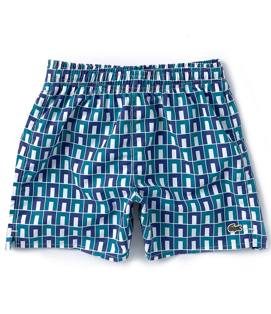 Lacoste Big Boys 8 16 Monogram Swim Trunks Dillard s