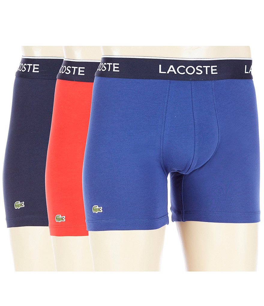Lacoste Boxers - Men's Lacoste Cotton Stretch Trunks - 3 Pack - Various  Colours 